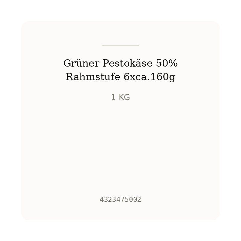 Grüner Pestokäse 50% Rahmstufe 6xca.160g