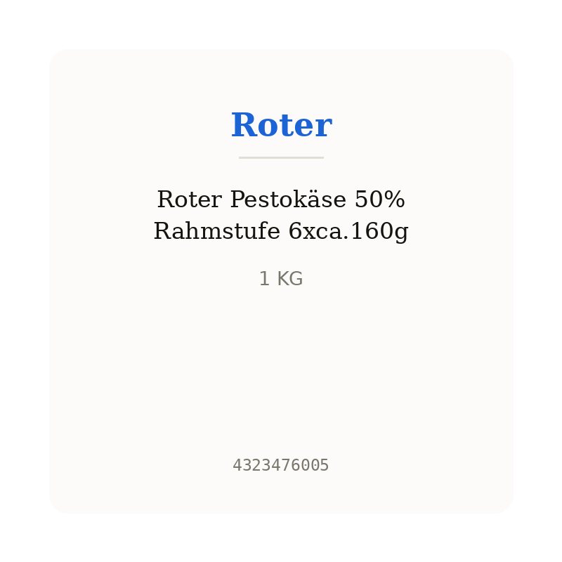 Roter Pestokäse 50% Rahmstufe 6xca.160g