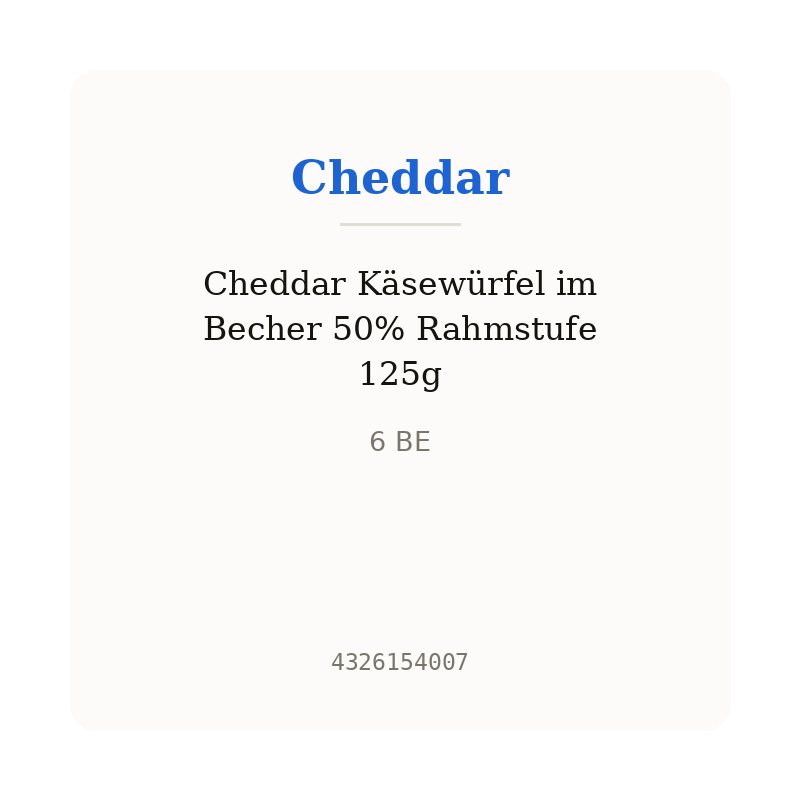 Cheddar Käsewürfel im Becher 50% Rahmstufe 125g