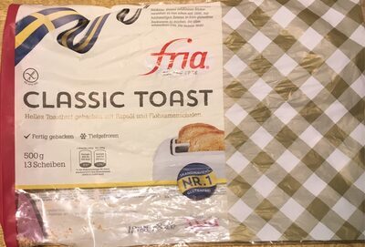 Fria Classic Toast glutenfrei 500g