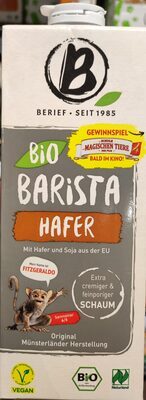 Bio Berief Barista Hafer Dink mit Soja 1l
