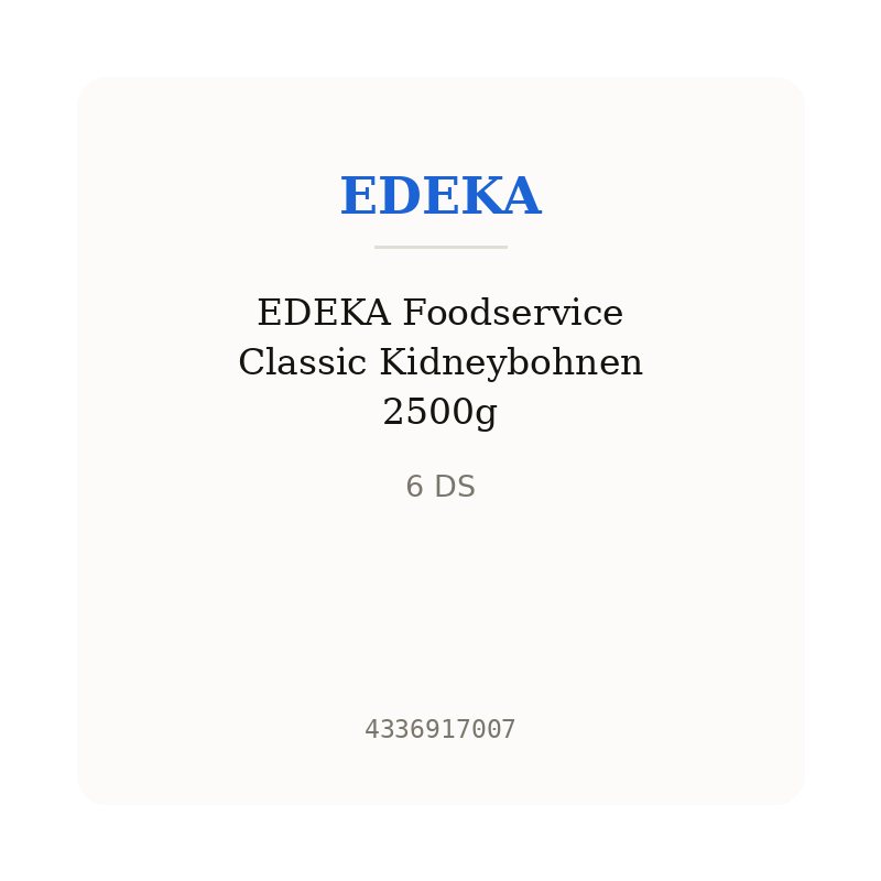 EDEKA Foodservice Classic Kidneybohnen 2500g