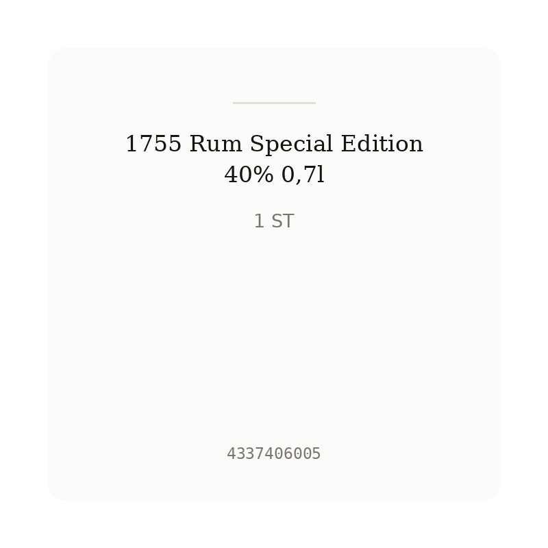 1755 Rum Special Edition 40% 0,7l
