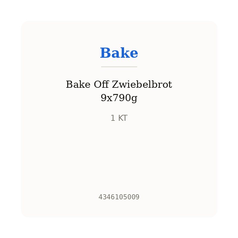 Bake Off Zwiebelbrot 9x790g