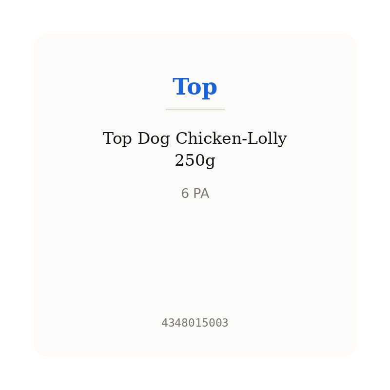 Top Dog Chicken-Lolly 250g
