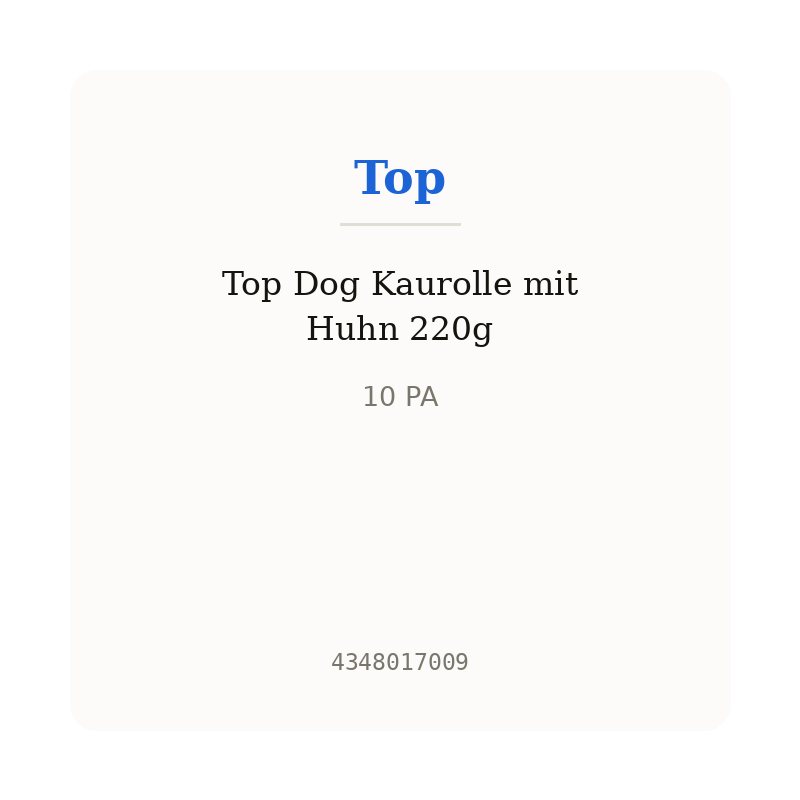 Top Dog Kaurolle mit Huhn 220g