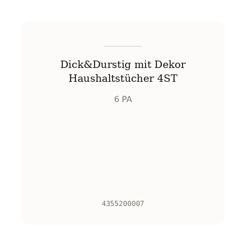 Dick&Durstig mit Dekor Haushaltstücher 4ST