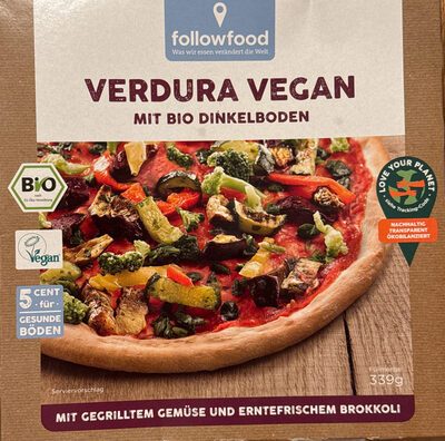 Bio Followfood Pizza Verdura vegan 339g