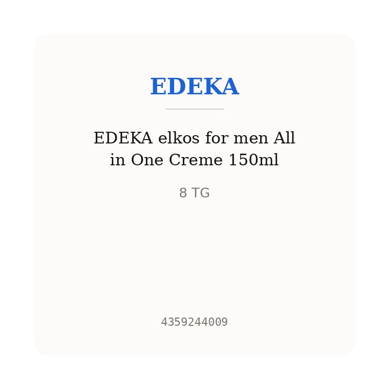 EDEKA elkos for men All in One Creme 150ml