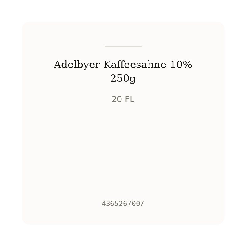 Adelbyer Kaffeesahne 10% 250g