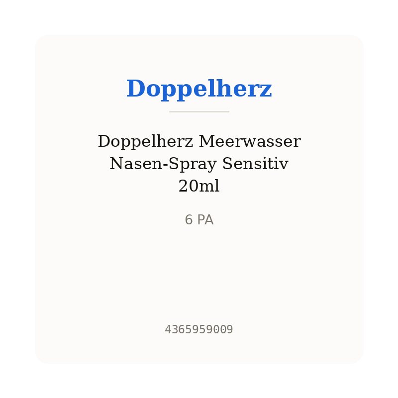 Doppelherz Meerwasser Nasen-Spray Sensitiv 20ml