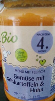 Bio EDEKA Gemüse mit Süßkartoffeln und Huhn ab dem 5.Monat 190g