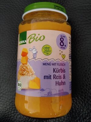 Bio EDEKA Kürbis mit Reis und Huhn ab dem 8.Monat 220g