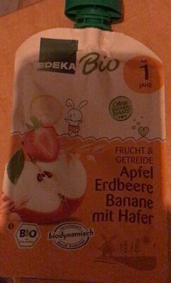 Demeter EDEKA Apfel Erdbeere Banane mit Hafer ab 1.Jahr 100g