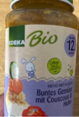 Bio EDEKA Gemüse mit Couscous & Huhn ab dem 12.Monat 250g