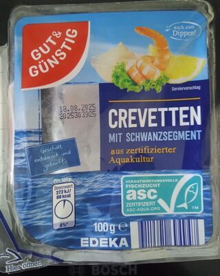 ASC GUT&GÜNSTIG Crevetten mit Schwanzsegment 100g