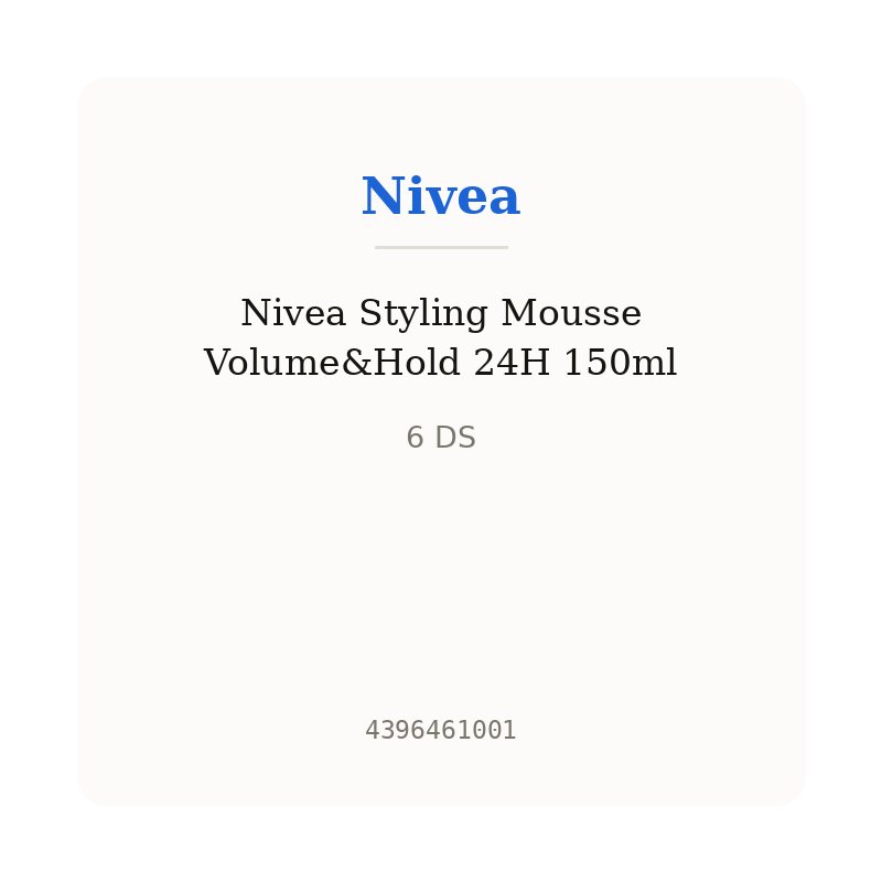 Nivea Styling Mousse Volume&Hold 24H 150ml