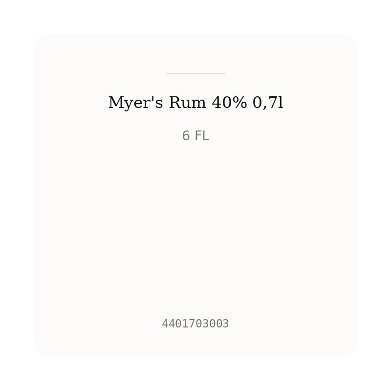 Myer's Rum 40% 0,7l
