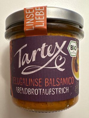 Bio Tartex Aufstrich Linsen Liebe Belugalinsen Balsamico 140g