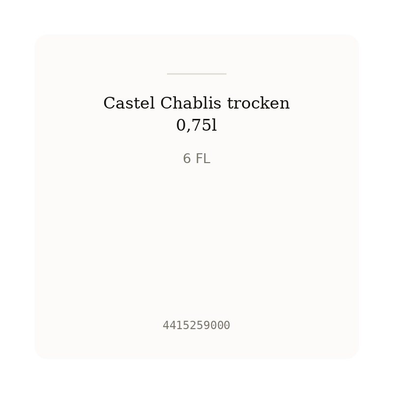 Castel Chablis trocken 0,75l