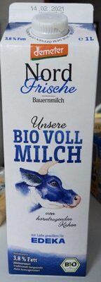 Demeter Nord Frische Vollmilch 3,8% 1l