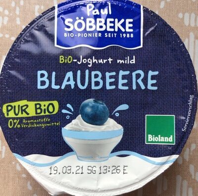 Bio Söbbeke Pur Bio Joghurt Blaubeere 3,8% 150g