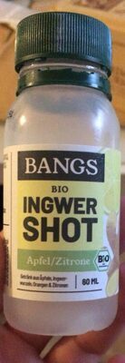 Bio Bangs Shot Ingwer Apfel+Zitrone 0,06l