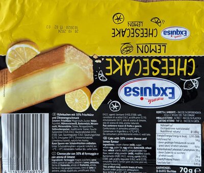 Exquisa Cheesecake Lemon 70g