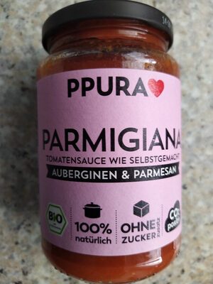 Bio Ppura Sugo Parmigiana mit Auberginen&Tomaten&Parmesan 340g