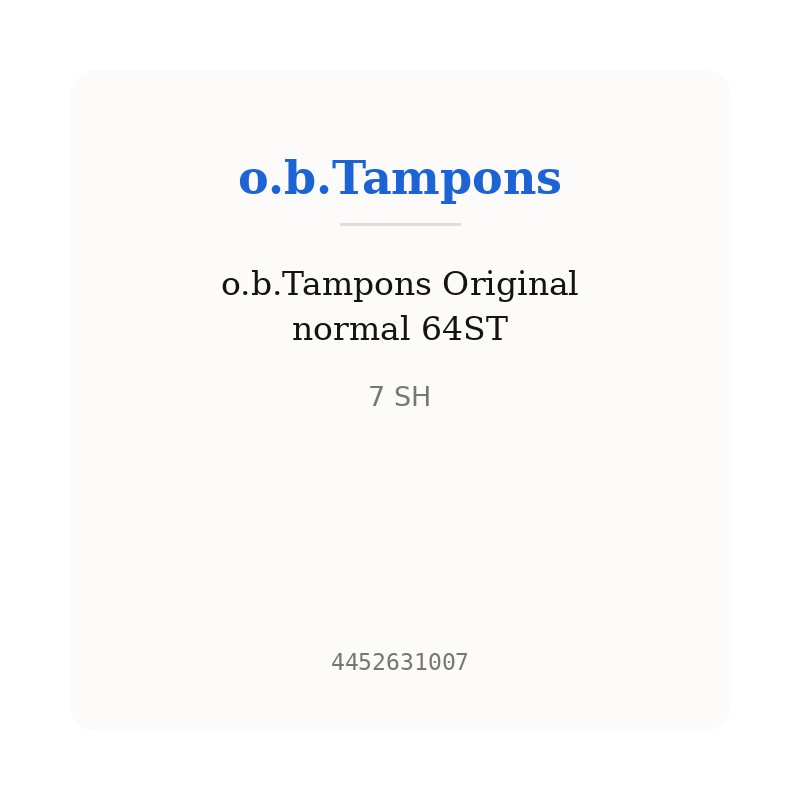 o.b.Tampons Original normal 64ST