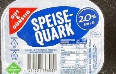 GUT&GÜNSTIG Speisequark 20% 250g VLOG