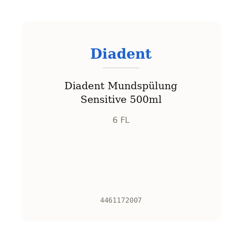Diadent Mundspülung Sensitive 500ml