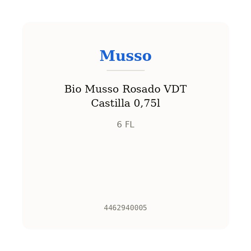 Bio Musso Rosado VDT Castilla 0,75l
