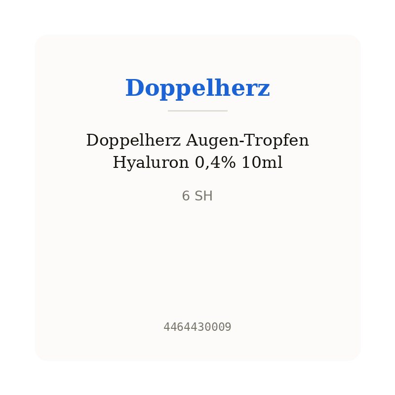 Doppelherz Augen-Tropfen Hyaluron 0,4% 10ml