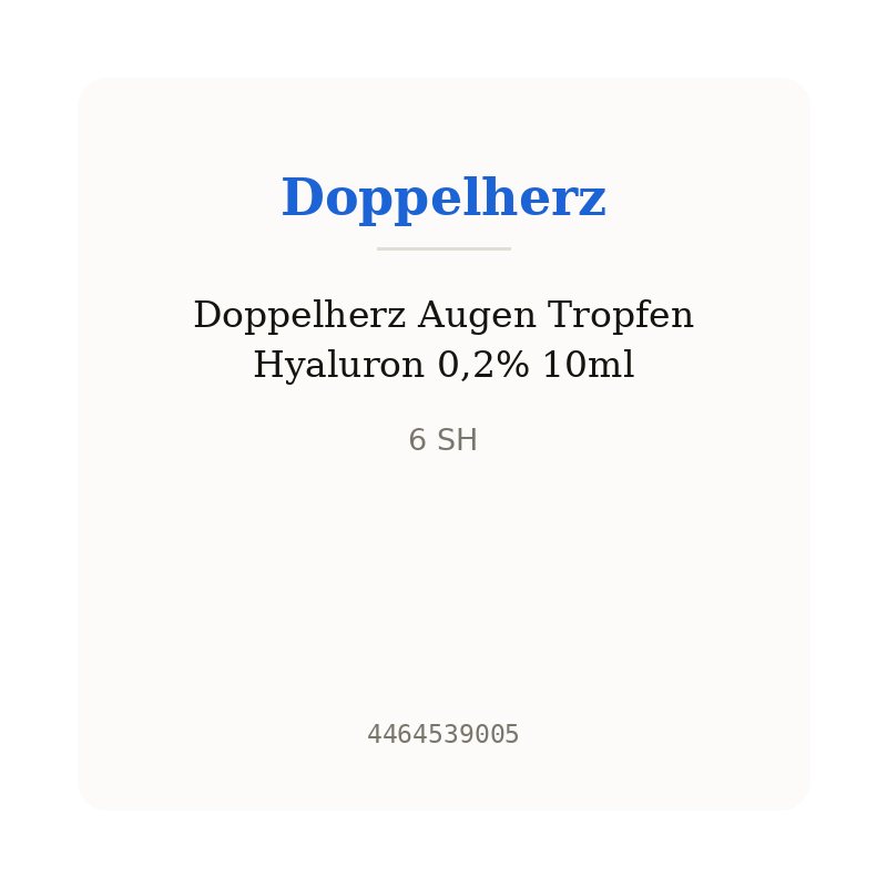 Doppelherz Augen Tropfen Hyaluron 0,2% 10ml