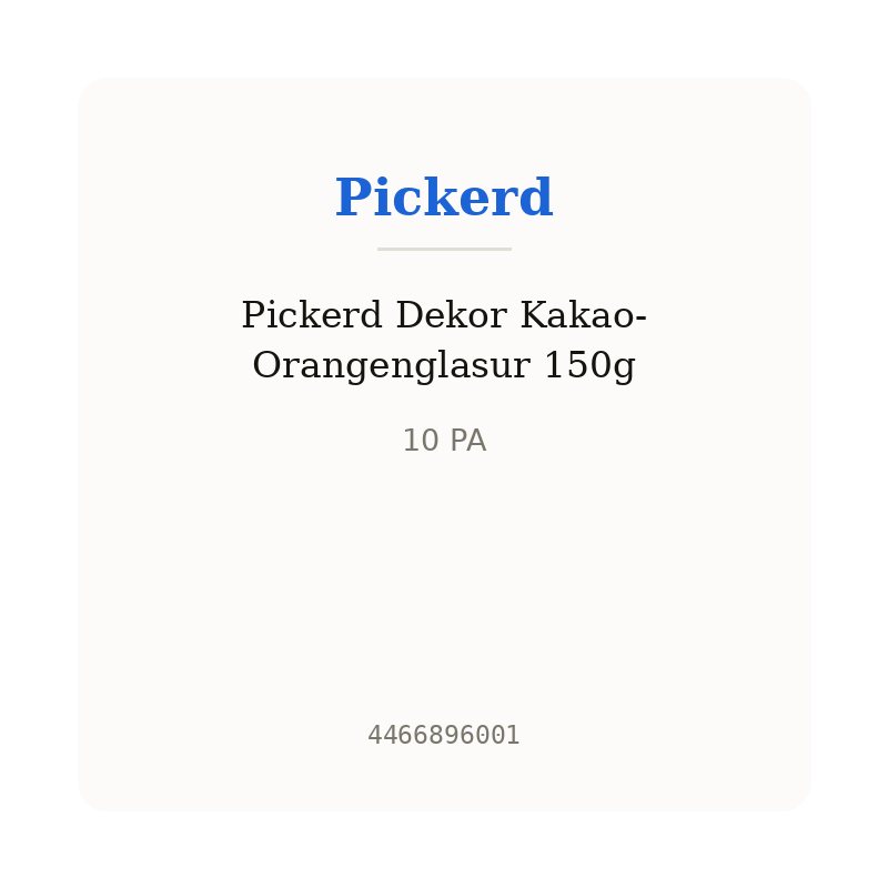 Pickerd Dekor Kakao-Orangenglasur 150g