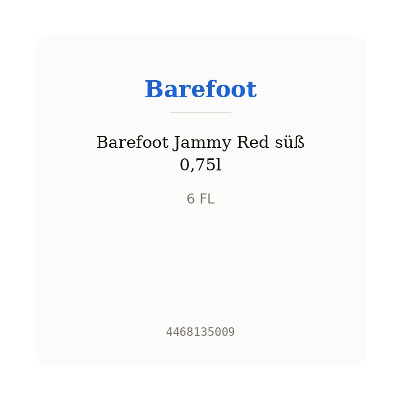 Barefoot Jammy Red süß 0,75l