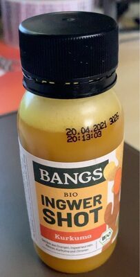 Bio Bangs Ingwer Shot mit Kurkuma 0,06l