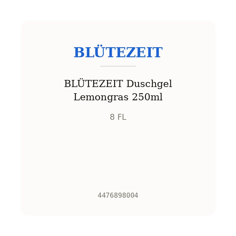 BLÜTEZEIT Duschgel Lemongras 250ml