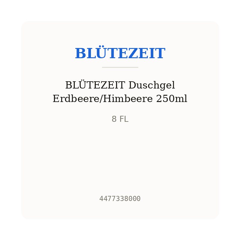 BLÜTEZEIT Duschgel Erdbeere/Himbeere 250ml