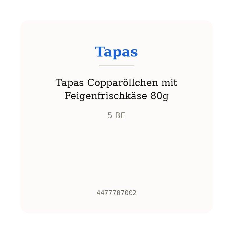 Tapas Copparöllchen mit Feigenfrischkäse 80g