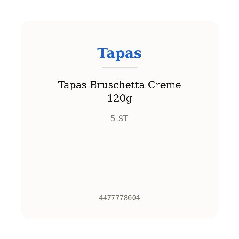 Tapas Bruschetta Creme 120g