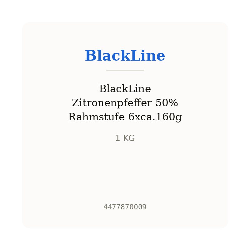 BlackLine Zitronenpfeffer 50% Rahmstufe 6xca.160g
