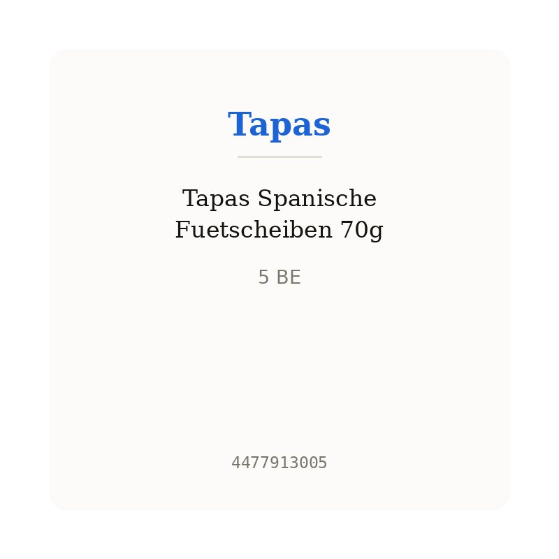 Tapas Spanische Fuetscheiben 70g