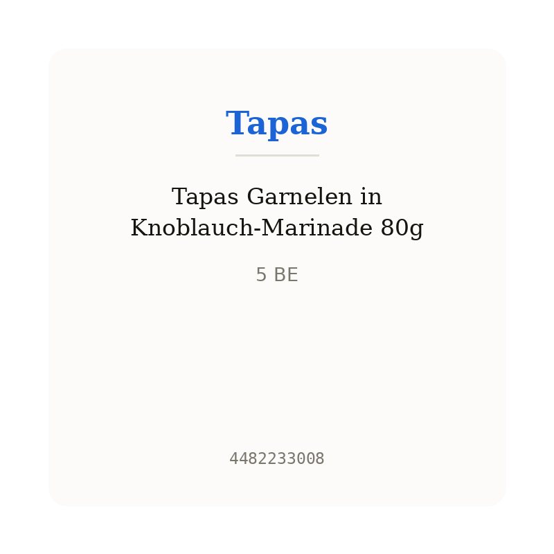 Tapas Garnelen in Knoblauch-Marinade 80g