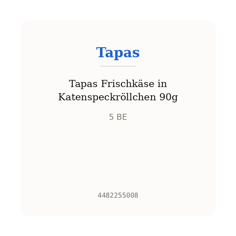 Tapas Frischkäse in Katenspeckröllchen 90g