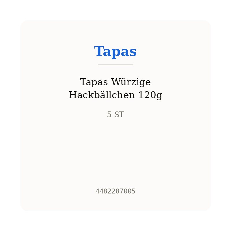 Tapas Würzige Hackbällchen 120g