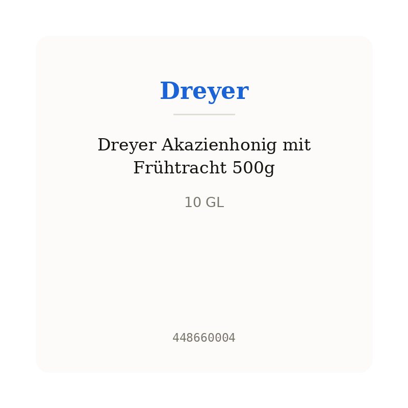 Dreyer Akazienhonig mit Frühtracht 500g
