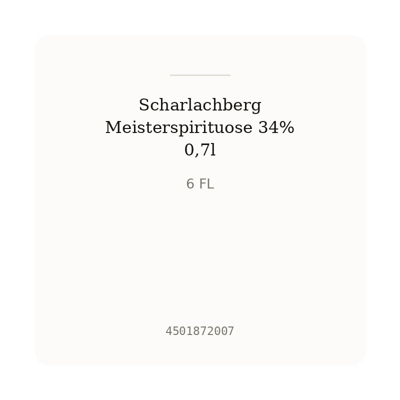 Scharlachberg Meisterspirituose 34% 0,7l