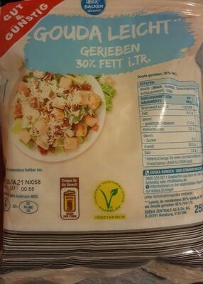 GUT&GÜNSTIG Gouda leicht gerieben 30% 250g VLOG